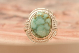 Genuine Number 8 Mine Turquoise Sterling Silver Ring